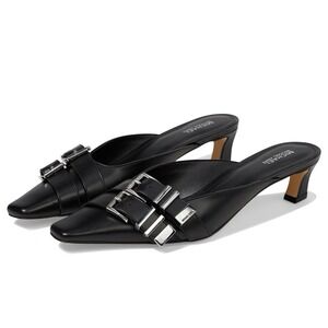 NWOB Michael Kors Women Shoes Size‎ 7M Darrington Kitten Heel Mule Black Leather